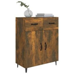 Berkfield Home Sideboard Smoked Oak 69.5x34x90 cm Engineered Wood in Brown - thumbnail 4