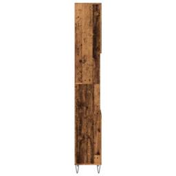 Berkfield Home Bathroom Cabinet Old Wood 30x30x190 cm Engineered Wood in Brown - Size: 30 x 30 x 190 cm - thumbnail 5