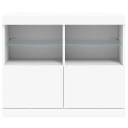 Berkfield Home Sideboard with LED Lights White 81x37x67 cm - Size: 81 x 37 x 67 cm - thumbnail 6