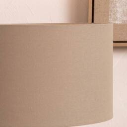 Ruma Taupe Cylinder Cotton Lampshade for Table Lamps & Floor Lamps - Size: 12 inches - thumbnail 2
