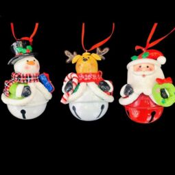 Shatchi Christmas Tree Hanging Decorations Homes Decorated with Cup Cake Candy Santa Snowman Teddy Xmas Tree Wall 3pc in Red - thumbnail 2