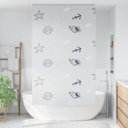 Berkfield Home Shower Roller Blind 120x240 cm Fabric Width 116 cm in Grey - thumbnail 2