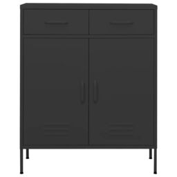 Berkfield Home Storage Cabinet Anthracite 80x35x101.5 cm Steel in Black - thumbnail 2