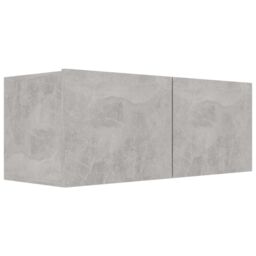 Berkfield Home TV Cabinet Concrete Grey 80x30x30 cm Engineered Wood - Size: 80 x 30 x 30 cm - thumbnail 2