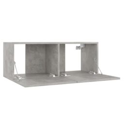 Berkfield Home TV Cabinet Concrete Grey 80x30x30 cm Engineered Wood - Size: 80 x 30 x 30 cm - thumbnail 5