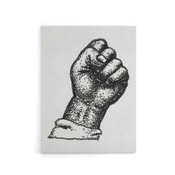 "Artery8 Clenched Fist Black & White Drawing Gestel Canvas Wall Art - Size: W18"" x H24""" - thumbnail 1