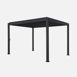 sweeek Louvered Pergola Aluminium 4 X 3m With 2 3m Blinds & A 4m Blind in Grey - thumbnail 3