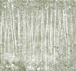 Superfresco Easy Painterly Woods Sage Print To Order 3m x 2.8m Mural in Green - thumbnail 2