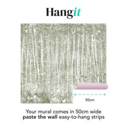 Superfresco Easy Painterly Woods Sage Print To Order 3m x 2.8m Mural in Green - thumbnail 3
