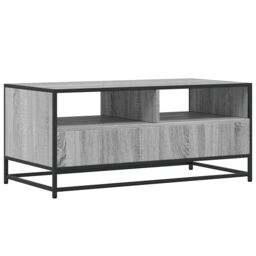 Berkfield Home Coffee Table Grey Sonoma 100x50x45 cm Engineered Wood & Metal - Size: 100 x 50 x 45 cm - thumbnail 7