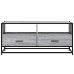 Berkfield Home Coffee Table Grey Sonoma 100x50x45 cm Engineered Wood & Metal - Size: 100 x 50 x 45 cm - thumbnail 5