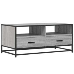 Berkfield Home Coffee Table Grey Sonoma 100x50x45 cm Engineered Wood & Metal - Size: 100 x 50 x 45 cm - thumbnail 2
