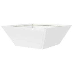 Berkfield Home Garden Bowl Planter White 40x40x15 cm Steel - Size: 40 x 40 x 15 cm - thumbnail 7