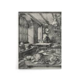 "Artery8 Saint Jerome in His Study Albrecht Durer Canvas Wall Art Print in Grey - Size: W12"" x H16""" - thumbnail 1