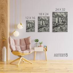 "Artery8 Saint Jerome in His Study Albrecht Durer Canvas Wall Art Print in Grey - Size: W12"" x H16""" - thumbnail 4
