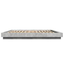 Berkfield Home Modern Bed Frame without Mattress Concrete Grey 180x200 cm Super King - thumbnail 5