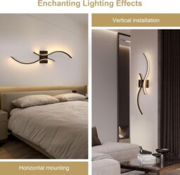 COMELY Modern Indoor Wall Lights, 27W Wall Lights for Living Room, Dia 80cm in Black - thumbnail 6