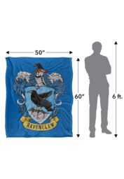Warner Brothers Harry Potter Ravenclaw Rough Crest Blanket 152 x 127 cm in White - thumbnail 5