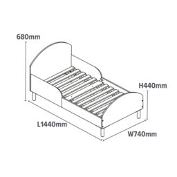 Liberty House Toys Space Theme Toddler Bed in White - Size: Cot Bed - thumbnail 6