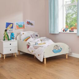 Liberty House Toys Space Theme Toddler Bed in White - Size: Cot Bed - thumbnail 1
