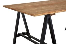Orsina Sturdy Pine Wood & Iron Dining Table, A-Frame Legs Small Dining Table, Elegant Kitchen Table For Dinner in Natural - thumbnail 5