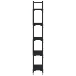 Berkfield Home Bookshelf 5-Tier Black 60.5x24x166.5 cm Engineered Wood - thumbnail 6