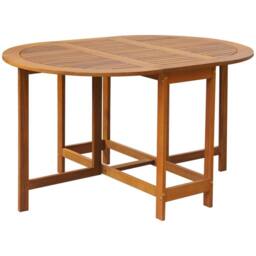 Berkfield Home 5 Piece Folding Outdoor Dining Set Solid Acacia Wood in Brown - thumbnail 4
