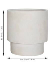 Dibor Large Beige Fibre Clay Indoor Outdoor Garden Planter Houseplant Flower Plant Pot H37 x Dia 37cm - thumbnail 6