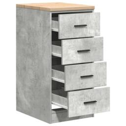 Berkfield Home Durable Garage Storage Cabinet Concrete Grey 40x51x85 cm Solid Wo - Size: 40 x 51 x 85 cm - thumbnail 5