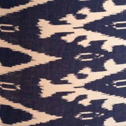 Ruma Navy Blue Ikat Patterned Cylinder Lampshade for Table Lamps - Size: 16 inches - thumbnail 3