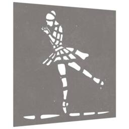 Berkfield Home Garden Wall Decoration 55x55 cm Corten Steel Ballet Dancer Design in Brown