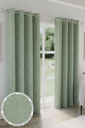 Enhanced Living 100% Blackout Curtains - Thermal/Energy Saving Linen Look Pair with Eyelets For Living Room & Bedrooms - thumbnail 1
