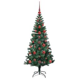 Berkfield Home Artificial Pre-lit Christmas Tree Green 120 cm PVC & Metal - thumbnail 4