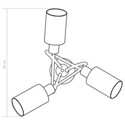 Berkfield Home Ceiling Lamp with Ceramic Shades for 3 E14 Bulbs White Cone - thumbnail 9
