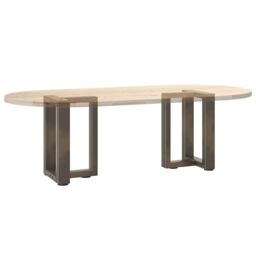 Berkfield Home Coffee Table Legs T-Shaped¬†2 pcs Natural Steel 38x25x(42-43) cm Steel in Black - thumbnail 8