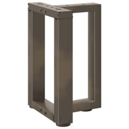 Berkfield Home Coffee Table Legs T-Shaped¬†2 pcs Natural Steel 38x25x(42-43) cm Steel in Black - thumbnail 4