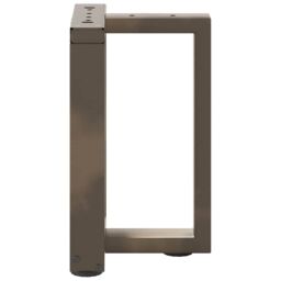 Berkfield Home Coffee Table Legs T-Shaped¬†2 pcs Natural Steel 38x25x(42-43) cm Steel in Black - thumbnail 5