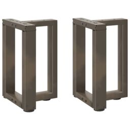 Berkfield Home Coffee Table Legs T-Shaped¬†2 pcs Natural Steel 38x25x(42-43) cm Steel in Black - thumbnail 1