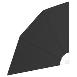 Berkfield Home Balcony Privacy Screen Folding Manual Anthracite 140 x 140 cm Fabric in Black - thumbnail 4