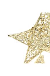 Garden Sanctuary Decorative Star Sequins Christmas Tree Topper with LED Lights in Gold - thumbnail 7