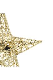 Garden Sanctuary Decorative Star Sequins Christmas Tree Topper with LED Lights in Gold - thumbnail 8