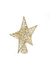 Garden Sanctuary Decorative Star Sequins Christmas Tree Topper with LED Lights in Gold - thumbnail 4