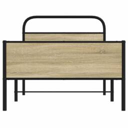 Berkfield Home Elegant Bed Frame without Mattress 90x200 cm Sonoma Oak Engineere in Light Oak - thumbnail 5