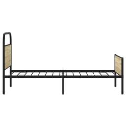 Berkfield Home Elegant Bed Frame without Mattress 90x200 cm Sonoma Oak Engineere in Light Oak - thumbnail 6
