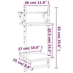 Berkfield Home Beautiful 2-Tier Wall Shelves with Bars 2 pcs Black 30x25x65 cm - Size: 30 x 25 x 65 cm - thumbnail 9