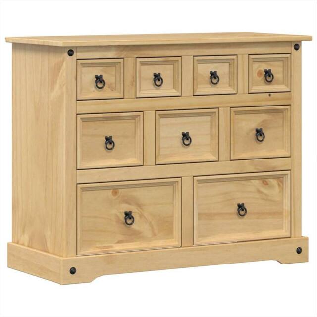 Berkfield Home Chest of Drawers Corona 103x46x83 cm Solid Wood Pine in Brown - Size: 103 x 46 x 83 cm - image 1