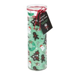 Something Different Merry Creepmas Cursed Candy Cane Tube Candle in Light Green - thumbnail 1