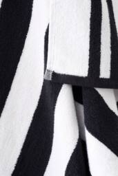 Bianca 'Reversible Stripe' Cotton Jacquard Bath Towel in Black - thumbnail 2