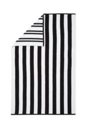 Bianca 'Reversible Stripe' Cotton Jacquard Bath Towel in Black - thumbnail 5