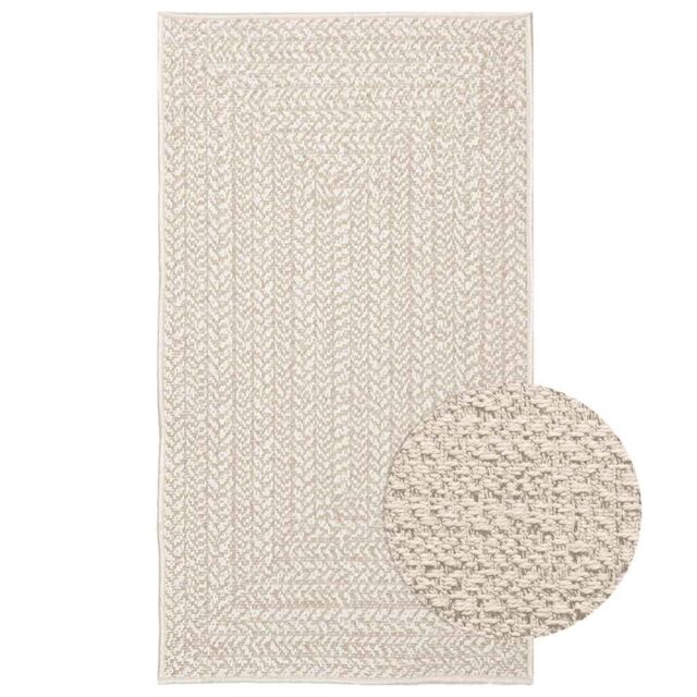 Berkfield Home Rug ZIZUR Cream 60x110 cm Jute Look Indoor & Outdoor - Size: Medium - image 1